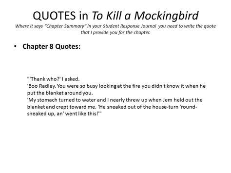 To Kill A Mockingbird Boo Radley Quotes With Page Numbers