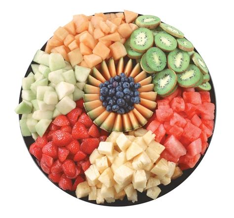 Assorted Fruit on Black Platter - Prepared Food Photos, Inc.