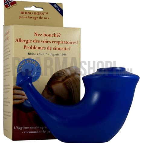 Rhino Horn Bleu Pour Lavage De Nez Dispositif Bleu