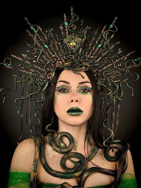 Medusa Gorgon Green Gold Crown Diy Medusa Costume Halloween Headband