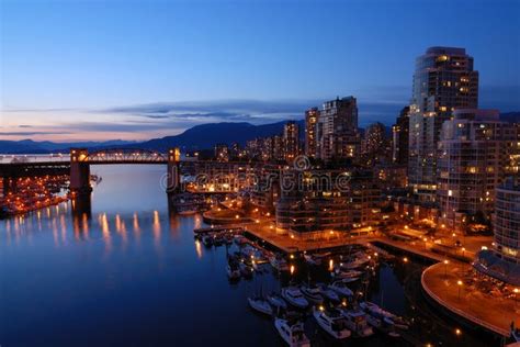 Historic Burrard Bridge at Night in Vancouver