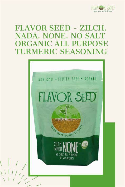 Zilch. Nada. None. No Salt Turmeric Seasoning | Organic seasoning, Organic recipes healthy ...