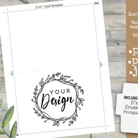 Free Printable 5x7 Card Template - Etsy