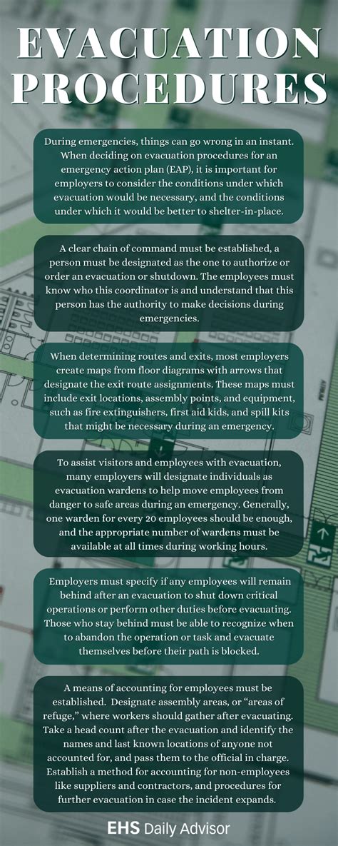 Infographic: Evacuation Procedures - EHS Daily Advisor