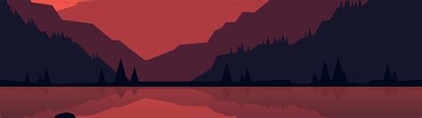 3840x1080 Resolution Minimalist Landscape Painting 3840x1080 Resolution