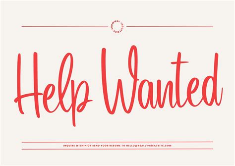 Help Wanted Poster Template