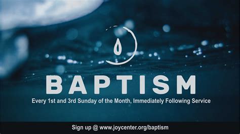 Water Baptism – Christian Joy Center