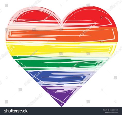 Lgbt Flag Heart Rainbow Colors Stock Vector Royalty Free 2122588013