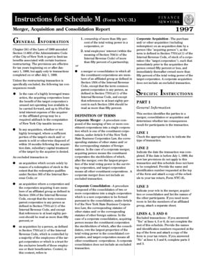 Fillable Online Nyc Instructions For Schedule M Form Nyc L Nyc Gov