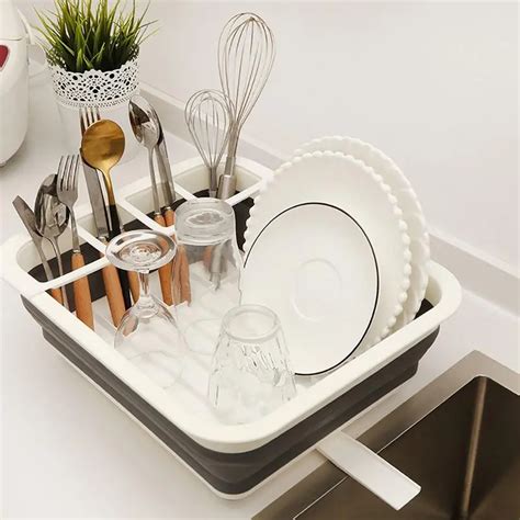 Cuisine pliable plat support de rangement égouttoir bol vaisselle