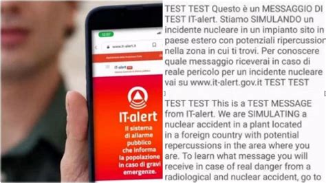 T Alert Nuovo Test Del Sistema Di Allarme Pubblico Luned Gennaio