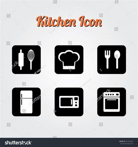 Kitchen Tool Collection Vector Illustration Cooking Stock Vector Royalty Free 351503447