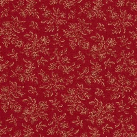 Burgundy Floral Brocade Drapery and Upholstery Fabric by the yard KB626 ...