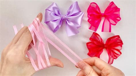 トリプルリボンの作り方／how To Make A Triple Ribbon Bow リボンちょう結び リボン作り 弓