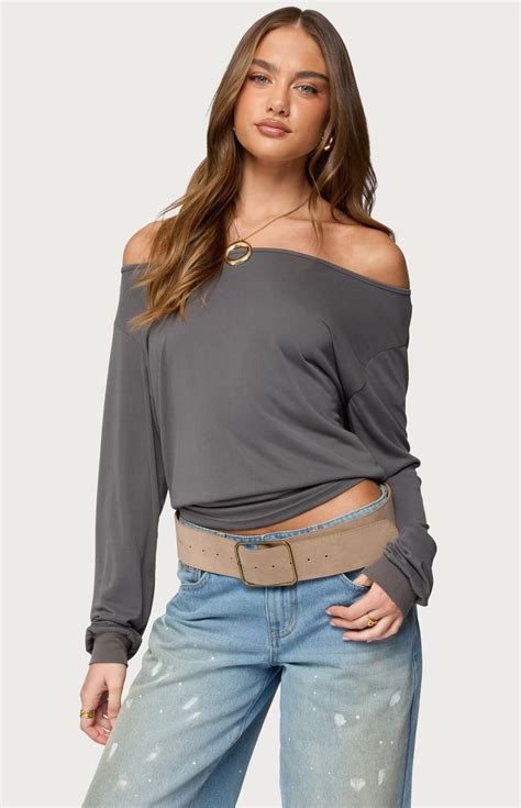 oversized  shoulder tops pacsun