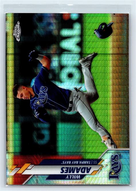 Willy Adames Topps Chrome Prism Refractor Tampa Bay Rays Ebay