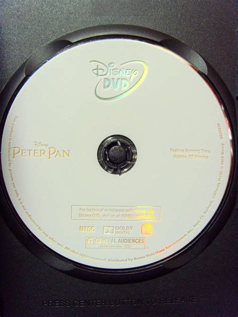 Disneypeter Pan Blu Ray Dvd Disc Set Diamond Edition No