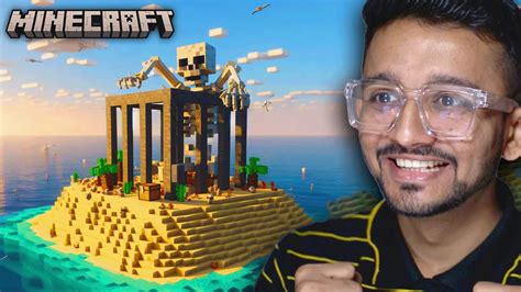 SKELETON SPAWNER XP FARM On A Deserted SURVIVAL ISLAND In Minecraft 1