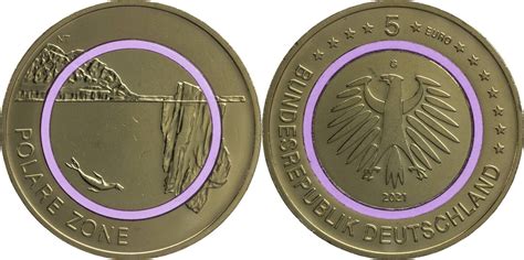 Bundesrepublik Deutschland 5 Euro 2021 G Klimazonen Der Erde Polare