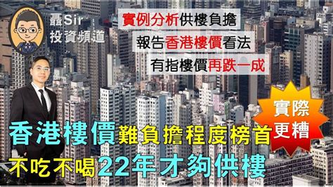 聶sir市評 20230922 香港樓價難負擔程度榜首 不吃不喝22年才夠供樓 Youtube