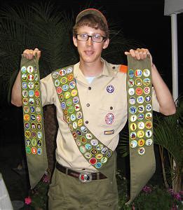 Scout Merit Badge Sash Placement