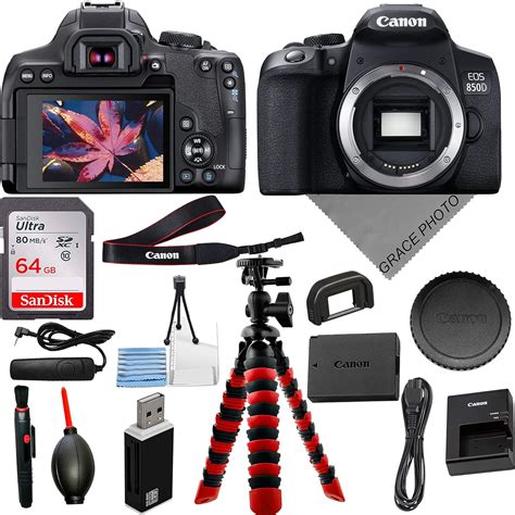 Amazon.com : Canon EOS 850D/Rebel T8i Body Bundle: Includes Sturdy ...