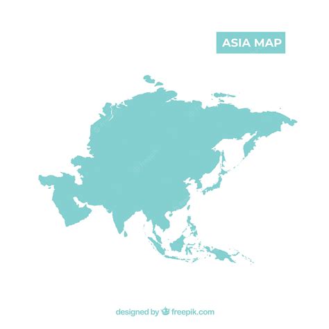 Premium Vector | Map of asia in flat style