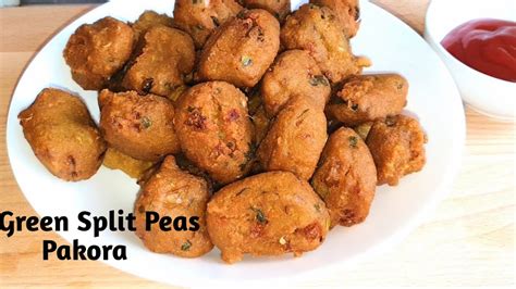 Crispy Green Split Peas Pakoraevening Snack Recipesgreen Peas Fitters