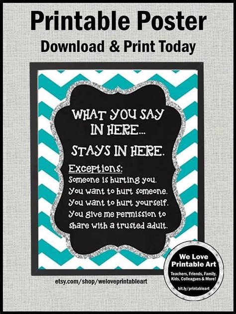 Free Printable Confidentiality Poster