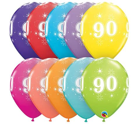 90th Balloons Happy Birthday 90 years old Foil / Mylar | Etsy