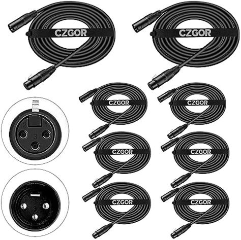 Amazon DMX Cable 10 Ft 8 Pack Flexible 3 Pin DMX Cable Pack XLR