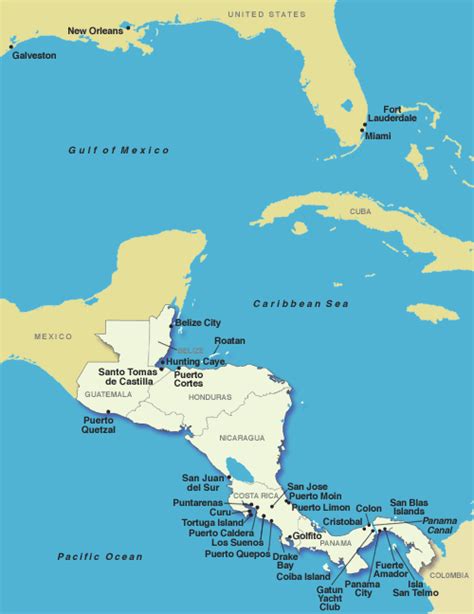 Panama Canal Cruises: Map