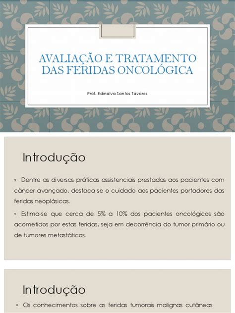 As Feridas Oncológicas São Classificadas De Acordo Com - Tratamento de Feridas Oncológicas | PDF | Câncer | Ciências da Saúde
