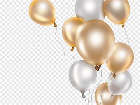 Happy Birthday Vector Illustration Golden Balloons PNG Similar PNG