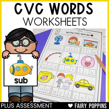 CVC Words Phonemic Awareness Worksheets Initial Medial Final Sounds