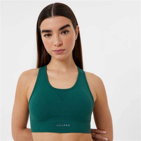 Usa Pro Crop Sports Bra Low Impact Sports Bras