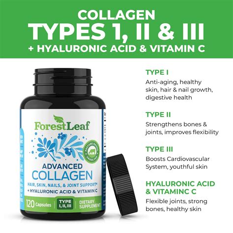 Buy Forest Leaf Collagen Pills With Hyaluronic Acid And Vitamin C Reduce Wrinkles Tighten