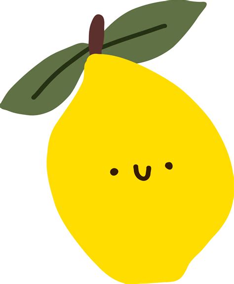 Cute Lemon With Smile 16416368 Png