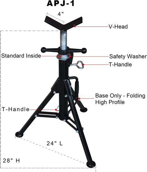 Buy KAKA Industrial V Head Pipe Stand, Folding Pipe Jacks,Folding Pipe ...