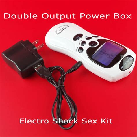 Deluxe Double Output Electro Shock Sex Play Kit Power Box Usb Charger