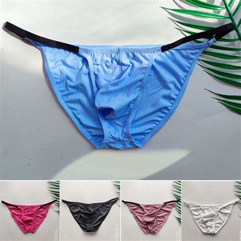 Sexy Mens Modal Low Rise Bikini Thong G String Briefs Tanga Underwear