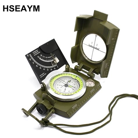 Outdoor Hunting Compass Army Green Color American Multifunctional Luminous Handheld Compass With