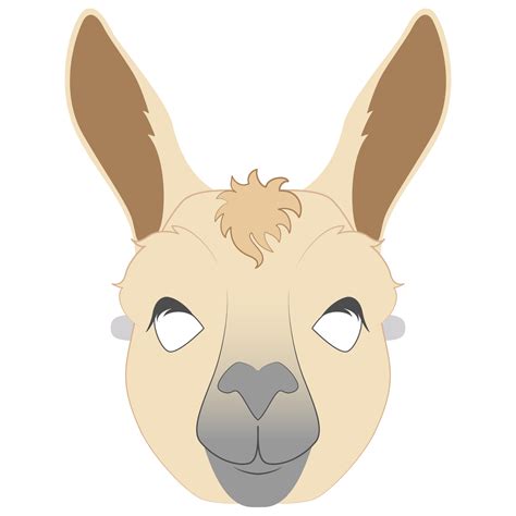 Llama Mask Template Free Printable Papercraft Templates