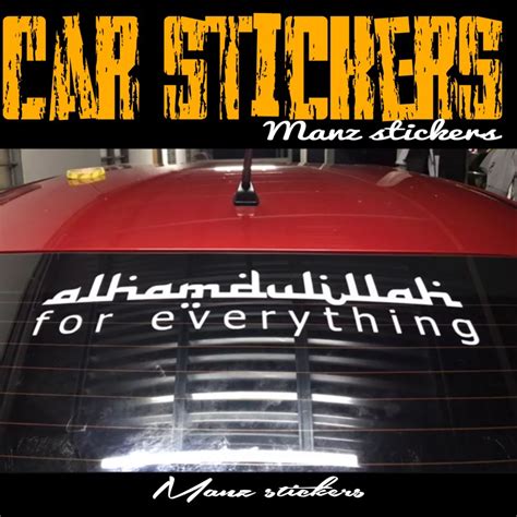 Hours Ship Stiker Kereta Alhamdulillah For Everything Design