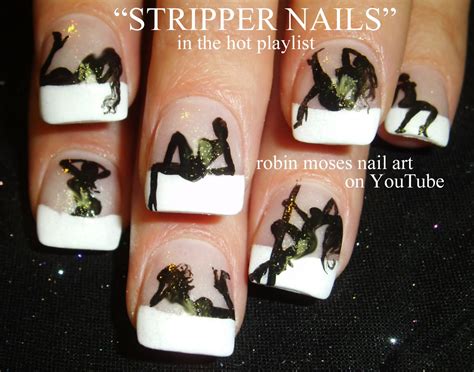 Nail Art By Robin Moses Stripper Nails Stripper Nail Art Dancer