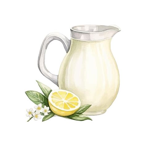 Premium Vector | Watercolor ceramic pitcher illustration hand painted ...