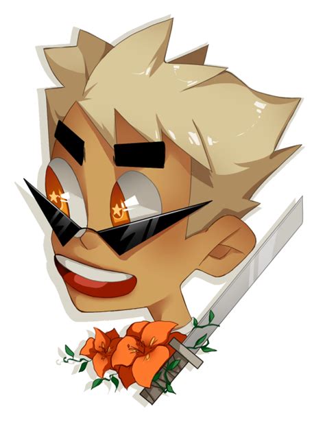 MSPA Booru Artist In Training Dirk Strider Flowers Headshot Solo