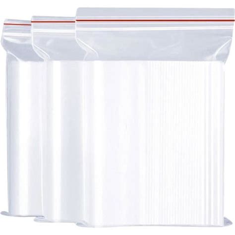 Sacs Plastique Transparents Refermables Sachet Zip Réutilisable