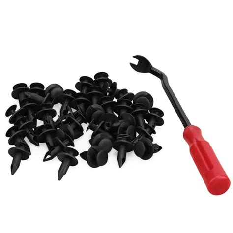 40pcs Auto Car Plastic Rivet Fastener Clip Auto Door Panels Vehicle Car Bumper Clips Fastening