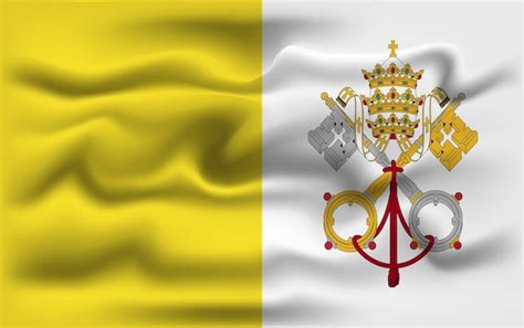 Premium Vector Realistic Vatican City Vector Flag Design